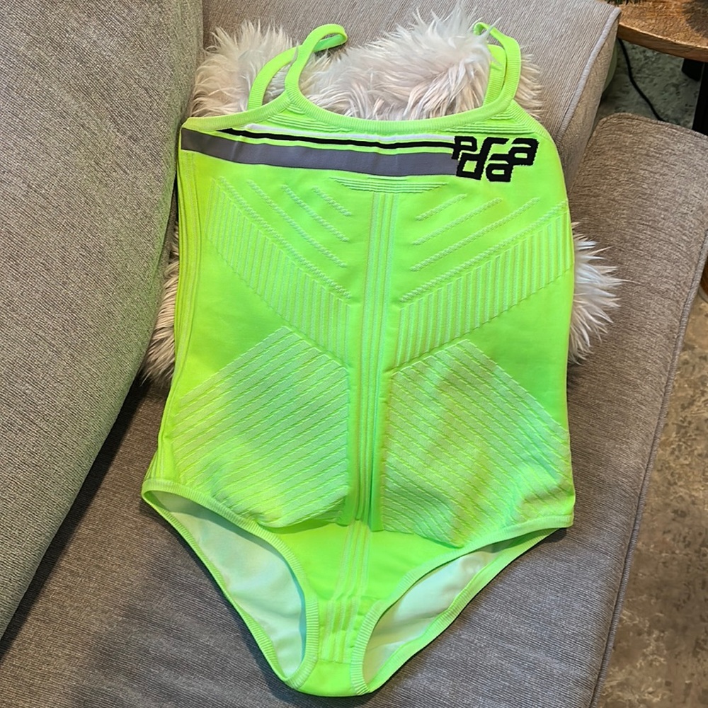 Prada Intarsia stretch bodysuit in green
